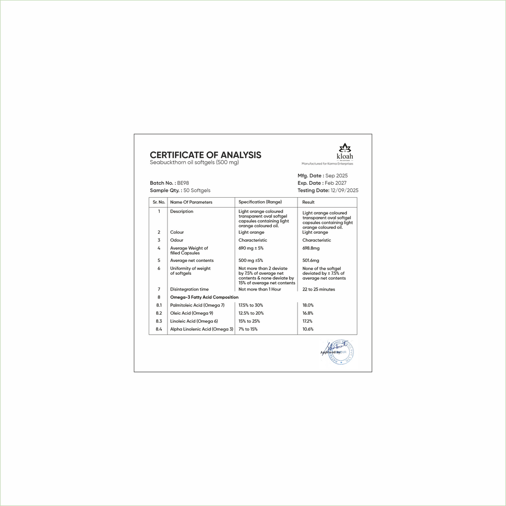 SEABUCKTHORN SOFTGELS